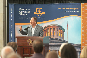 Lt. Governor Husted spoke at the “Prayer at the Statehouse” event in Columbus .