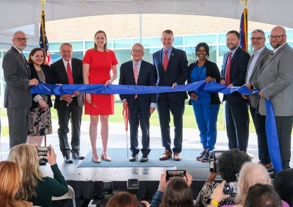 Governor DeWine and others cut the ribbon on new Central Ohio Behavioral Healthcare facility