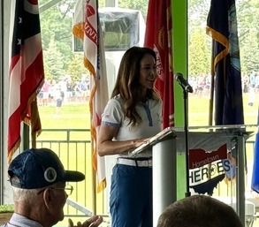 Mrs. Husted attends Salute to Service brunch at Muirfield Village Golf Club. 