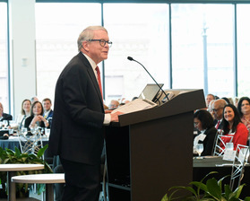 Governor DeWine speaking at State University Board Trustees Conference. 