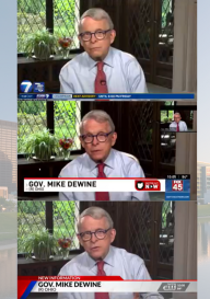 Governor DeWine speaks to Dayton TV stations about new mental health hospital.