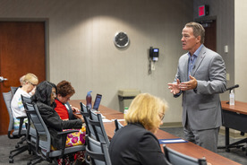 Husted speaks at the Ohio School Boards meeting in Columbus