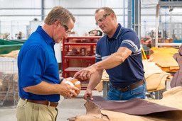 Lt. Governor Husted visits Wilson Football Factory in Ada