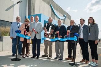 Amazon one-year anniversary ribbon cutting