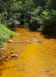 Photo of Raccoon Creek Contaminated by Acid Mine Drainage