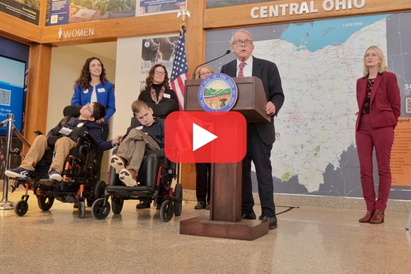 Governor DeWine hosts ribbon-cutting ceremony to celebrate opening of new Ohio rest area; first in state with universal changing station.