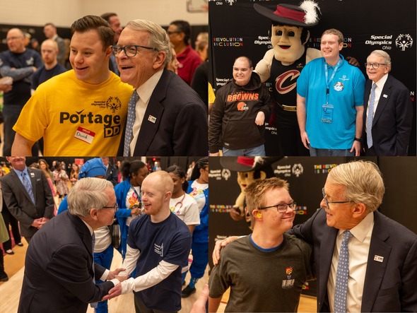 Governor DeWine greets Special Olympics athletes