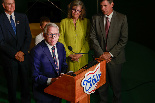 Governor DeWine speaking at Senate bill 24 press conference 