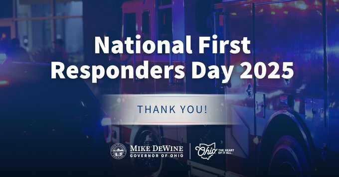 National First responders Day 2025 Thank You Graphic