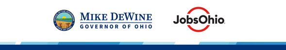 Press Release Banner Image with Mike DeWine and JobsOhio Logos