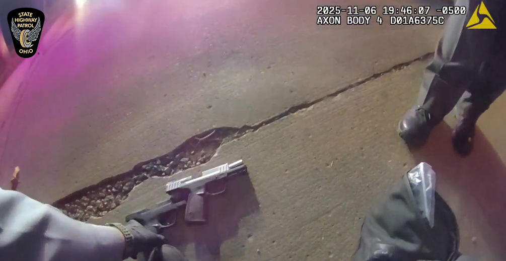 Screenshot of a firearm on the ground