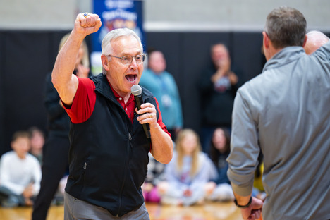 Lt. Governor Tressel speaking to students at  Kilbourne Middle School. 