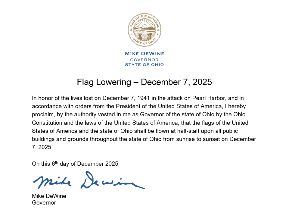 Pearl Harbor Day Flag Lowering 2025