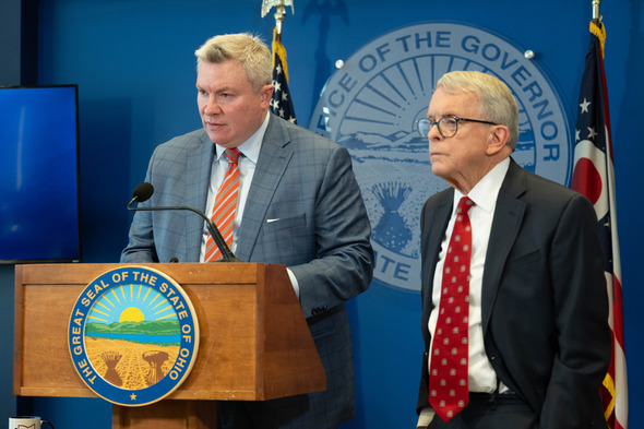 Chancellor Duffey speaks at Governor DeWine's press conference to unveil results of Science of Reading Audit.