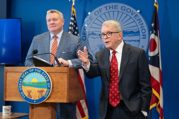 Ohio Governor Mike DeWine joined Ohio Department of Higher Education Chancellor Mike Duffey for a press conference.