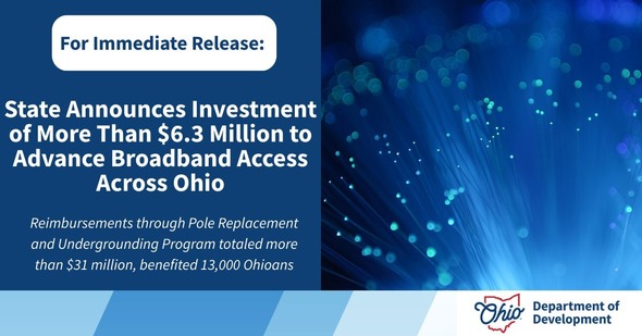State Announces Investment of More than $6.3 Million to Advance Broadband Access Across Ohio