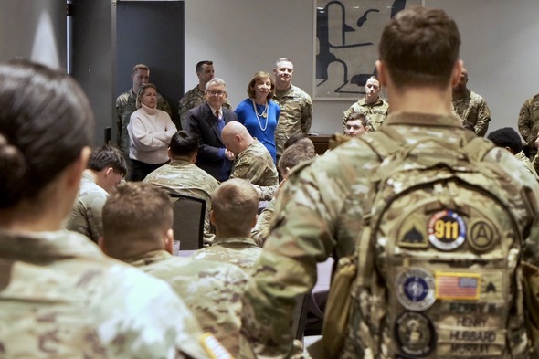  Governor DeWine and First Lady Fran DeWine's first stop of the year was meeting with the members of the Ohio National Guard.