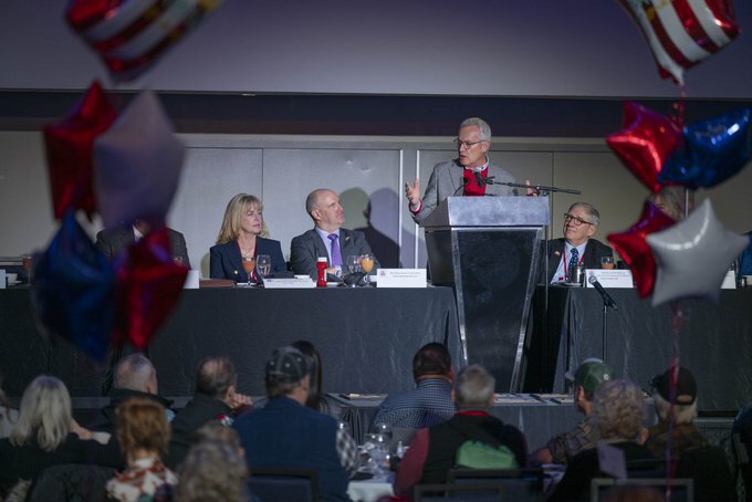 Lt. Governor Tressel speaking to the Ohio Fair Managers Association members. 