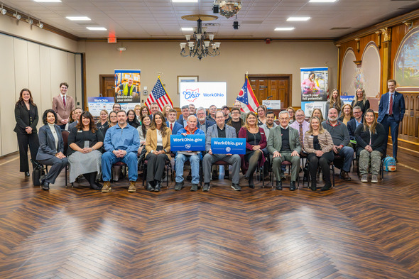Lt. Governor Jim Tressel hosts Southeast Ohio WorkOhio Kickoff Tour stop in Marietta.