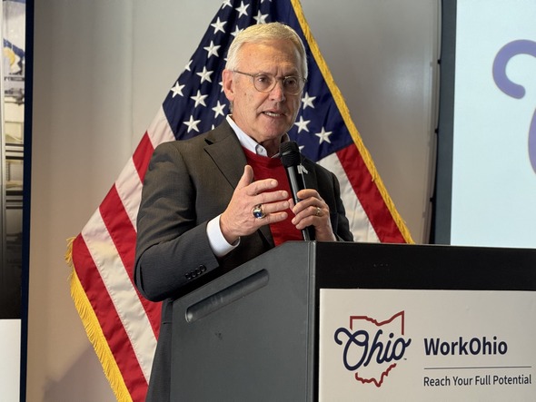 lt. governor tressel speaking at a podium