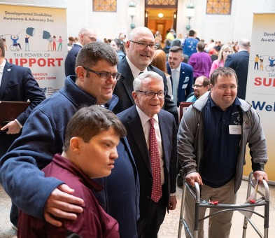 Governor DeWine at the Developmental Disability Awareness and Advocacy Day event at the Ohio Statehouse.