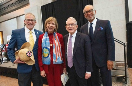 Governor and First Lady DeWine attending the Ohio Statehood Day celebration.