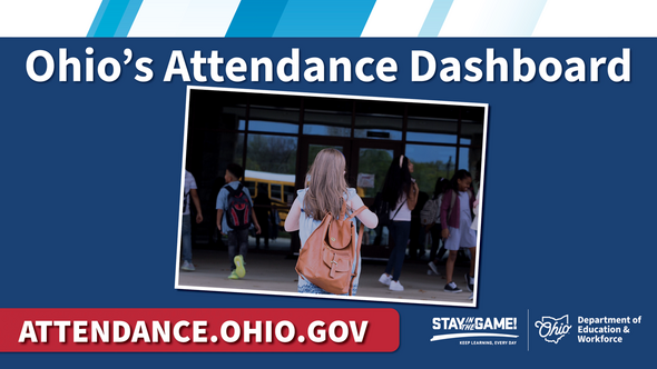Ohio Statewide Attendance Dashboard Image Girl with Backpack