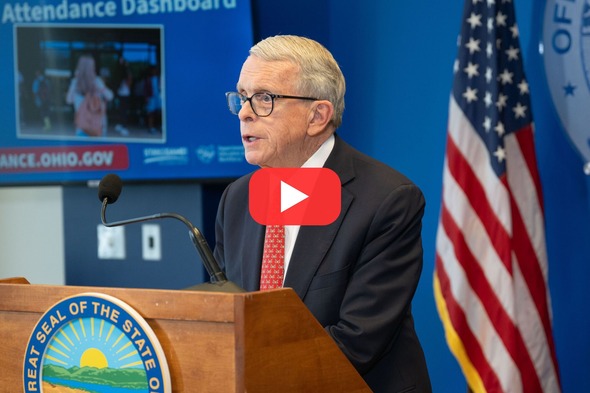 Ohio Governor Mike DeWine discusses Statewide Attendance Dashboard video playback