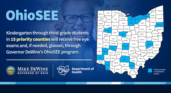 Ohio Map Highlighting 15 OhioSEE Counties