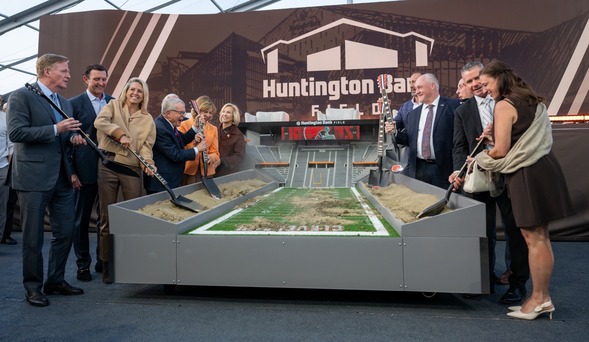 Governor and First Lady DeWine were excited to join the groundbreaking for the new Huntington Bank Field, the future home of the Cleveland Browns