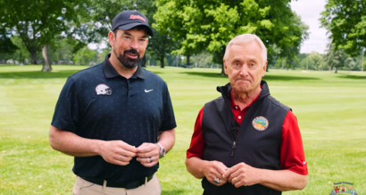 Ohio State Head Football Coach Ryan Day and Lt. Governor Jim Tressel