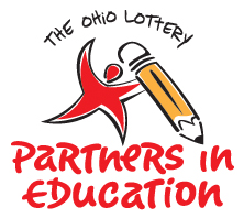 The Ohio Lottery Partners in Education logo