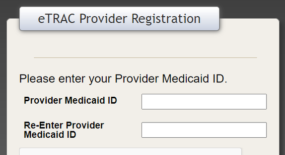 provider medicaid id screenshot