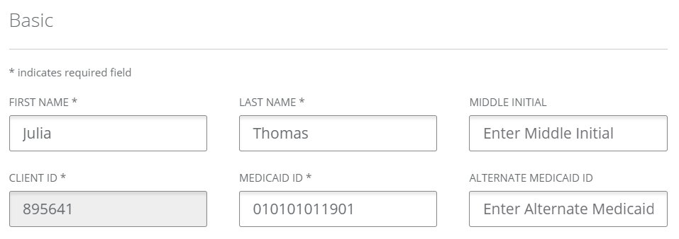 client id number screenshot