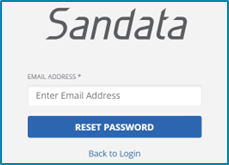 Sandata reset password screen