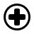 Medical cross inside circle