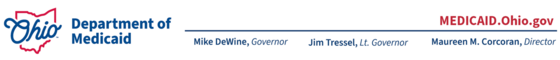 Ohio Department of Medicaid Letterhead