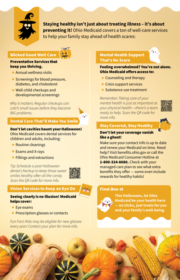 Infographic with the headline 'Staying healthy isn't just about treating illness - it's about preventing it'