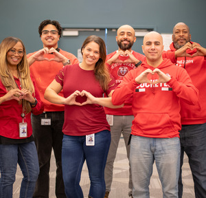 Ohio Department of Medicaid staff wear red.