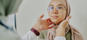 woman receiving medical care