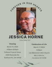 Jessica Horne memorial flyer