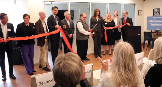 Slater Hall ribbon cutting
