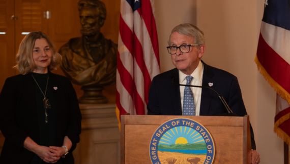 Director Murnieks w- Gov. DeWine discussing the new Executive Budget