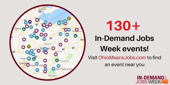 Graphic of In-Demand Jobs Week Events