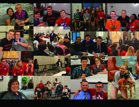 A collage of photos from a variety of activities at the 2019 Youth Leadership Forum, highlighting all the students participating