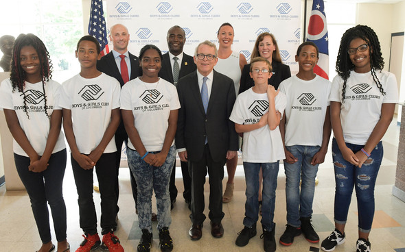 Governor DeWine and Boys & Girls Club members