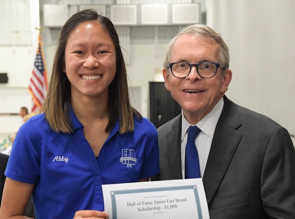 Hall of Fame Scholarship Award Recipient and Governor DeWine