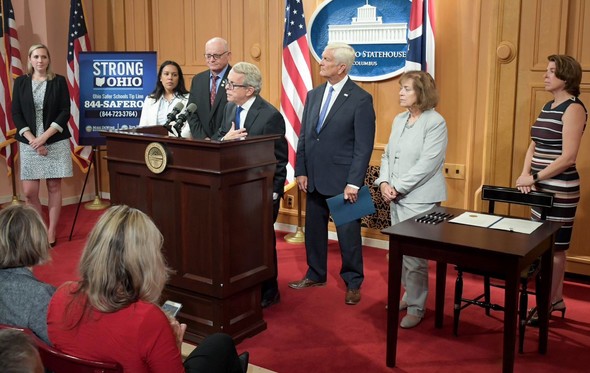 Governor DeWine speaks at news conference announcing new Ohio School Safety Center