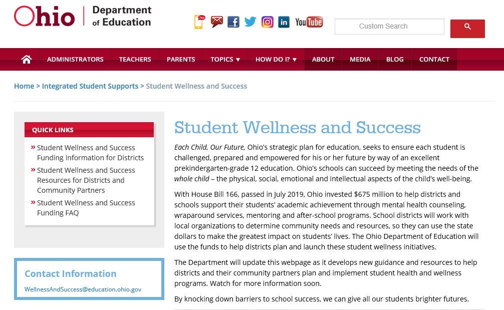 Student Wellness and Success Website