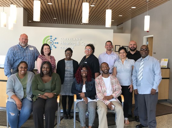 Photo of 12 participants  from Cleveland Speech and Hearing and OOD Hiring Event